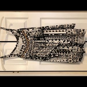 Black and white blouse